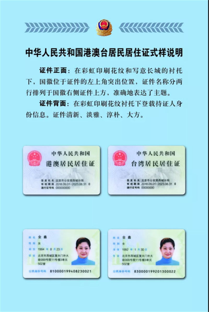 中華人民共和國(guó)港澳臺(tái)居民居住證式樣